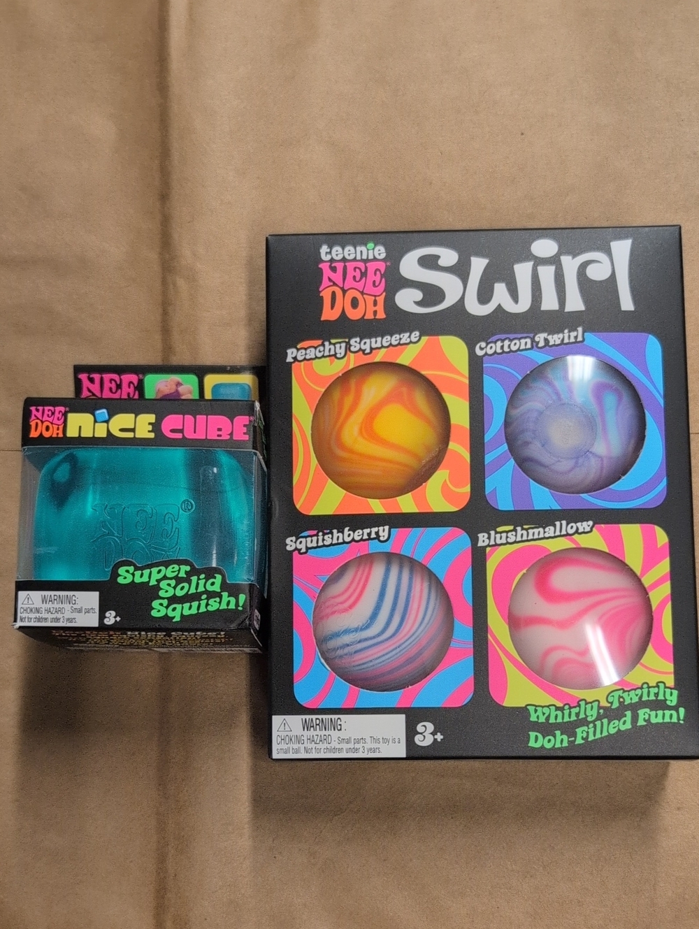 Needoh Set (1 Nice Cube And 1-set Of 4 Teenie Swirl)